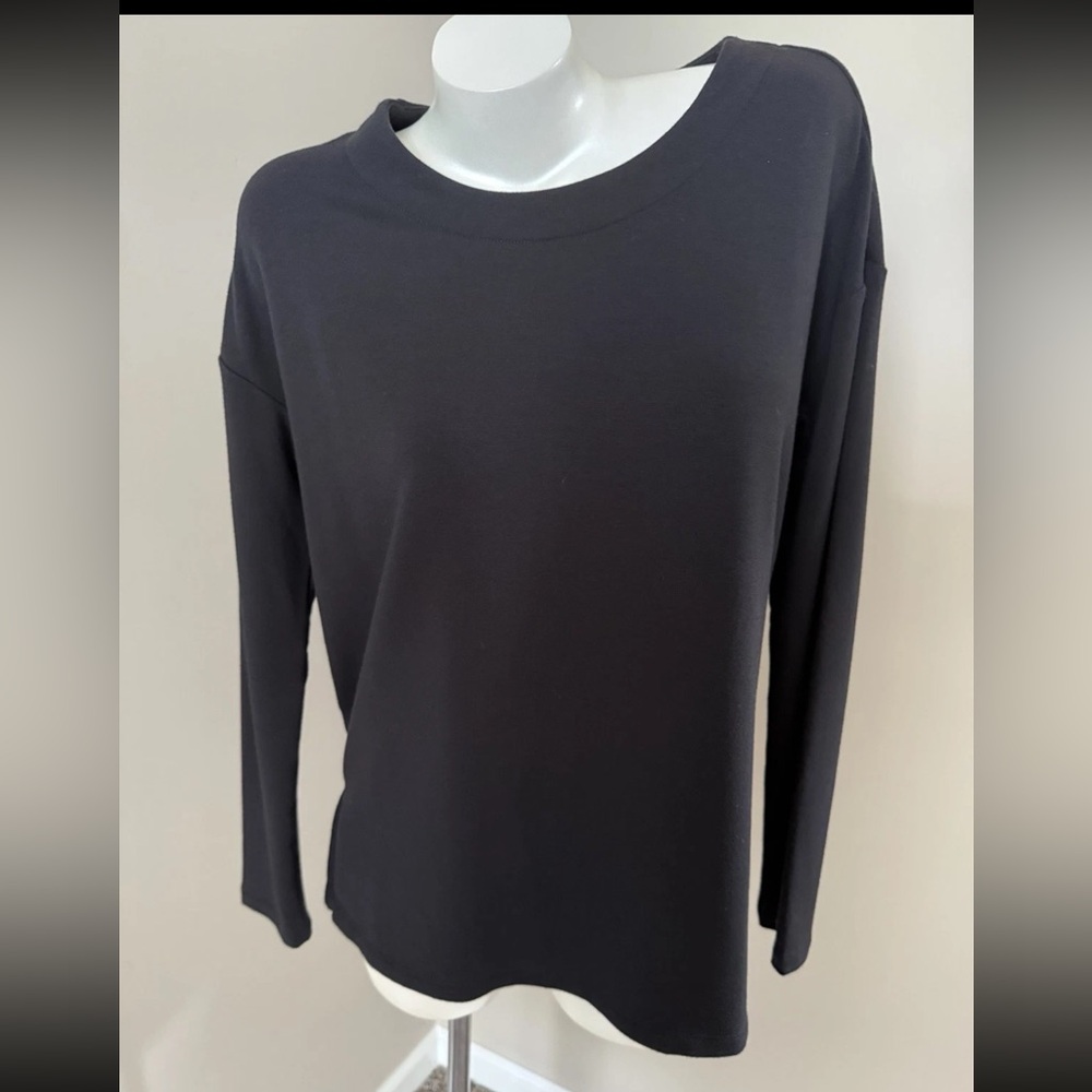 Banana Republic Women’s Sweatshirt Sz Small Lightweight Black Long Sleeve Logo